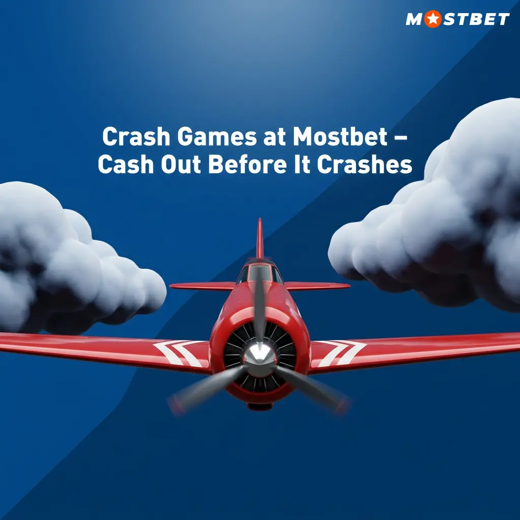 Crash games on Mostbet with rising multiplier graph and cash out button for players in India