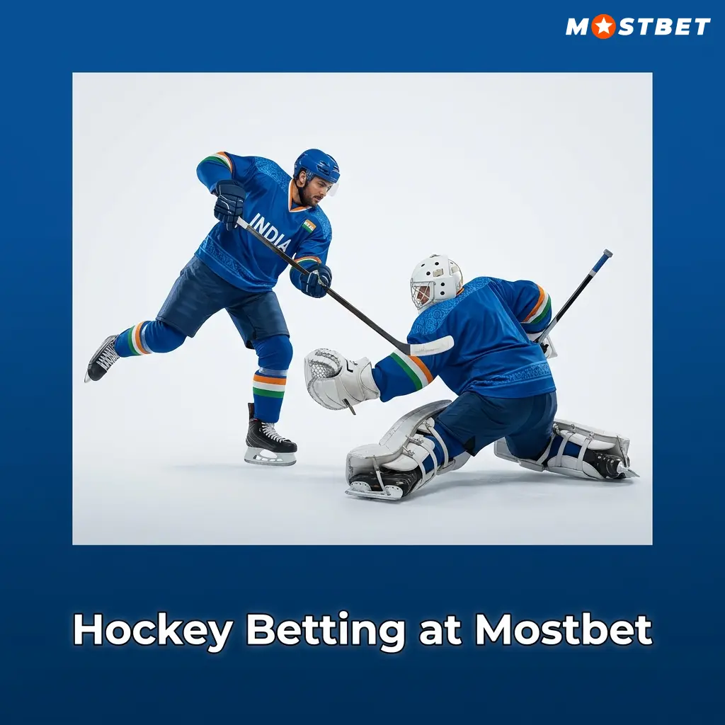 Ice hockey betting on Mostbet covering NHL, KHL and IIHF with markets for puck line, totals and live period wagering