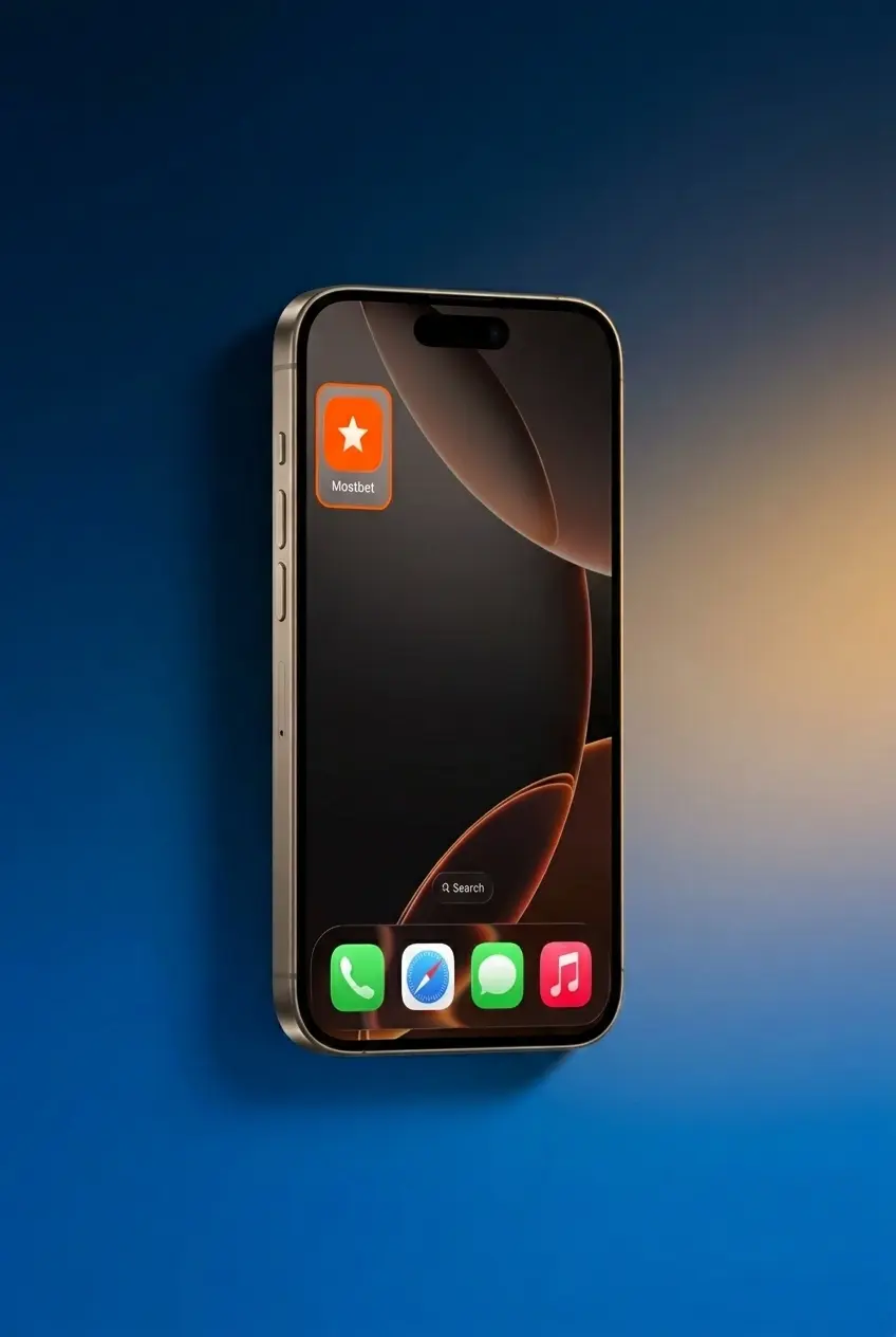 Mostbet iOS PWA installation 5 steps guide showing Safari Share menu and Add to Home Screen process on iPhone