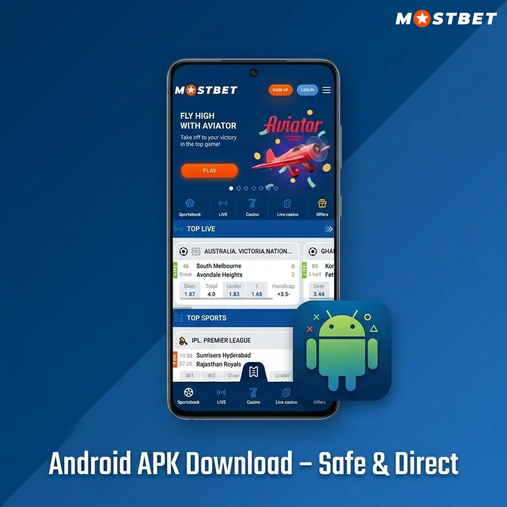 Mostbet Android APK download safe direct install outside Google Play Store official gambling app