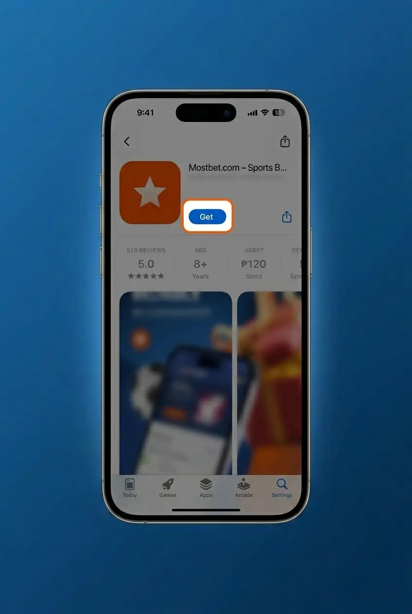 Mostbet PWA iOS setup steps showing Safari share menu and Add to Home Screen option for Indian users