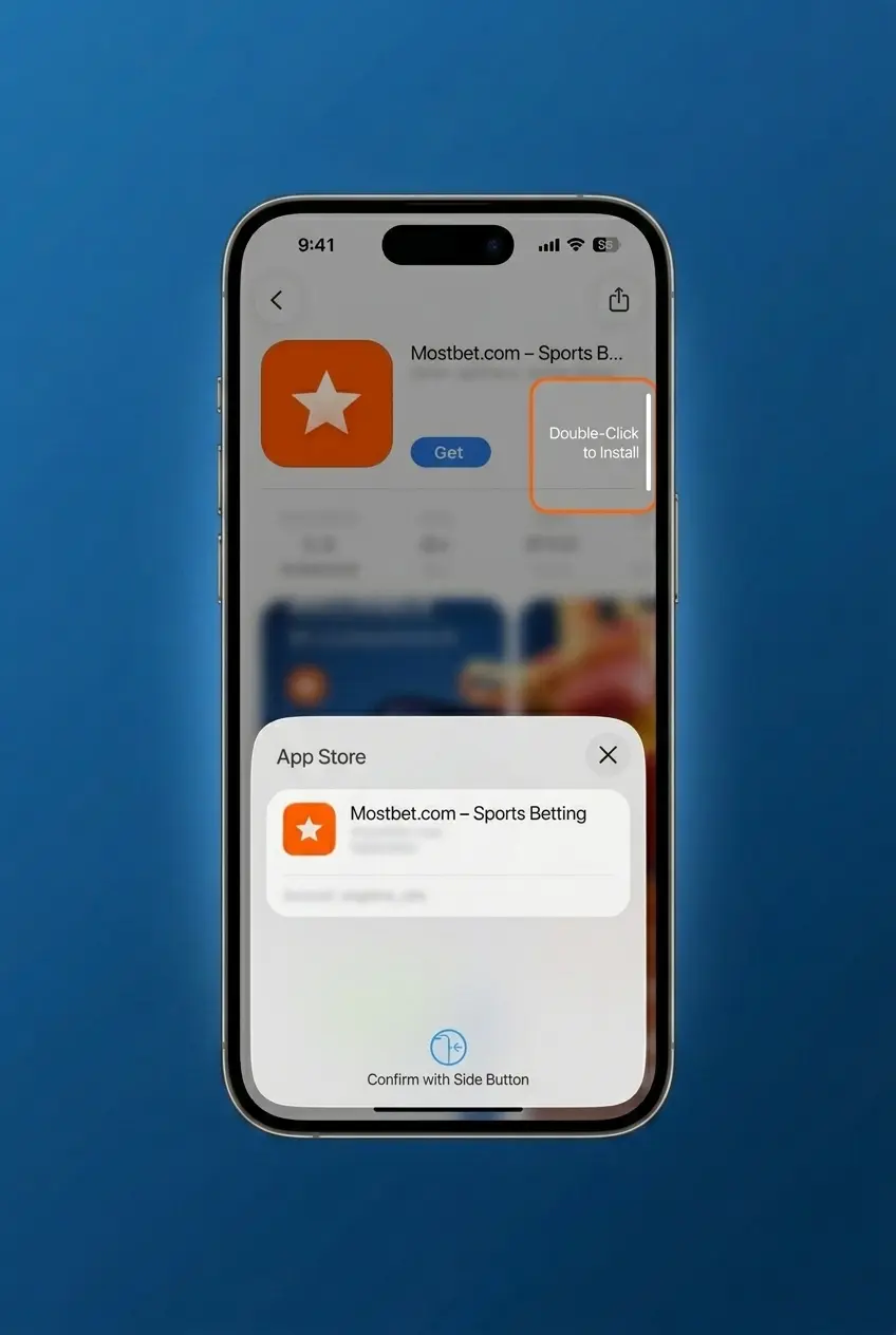 Mostbet PWA iOS setup steps showing Safari share menu and Add to Home Screen option for Indian users