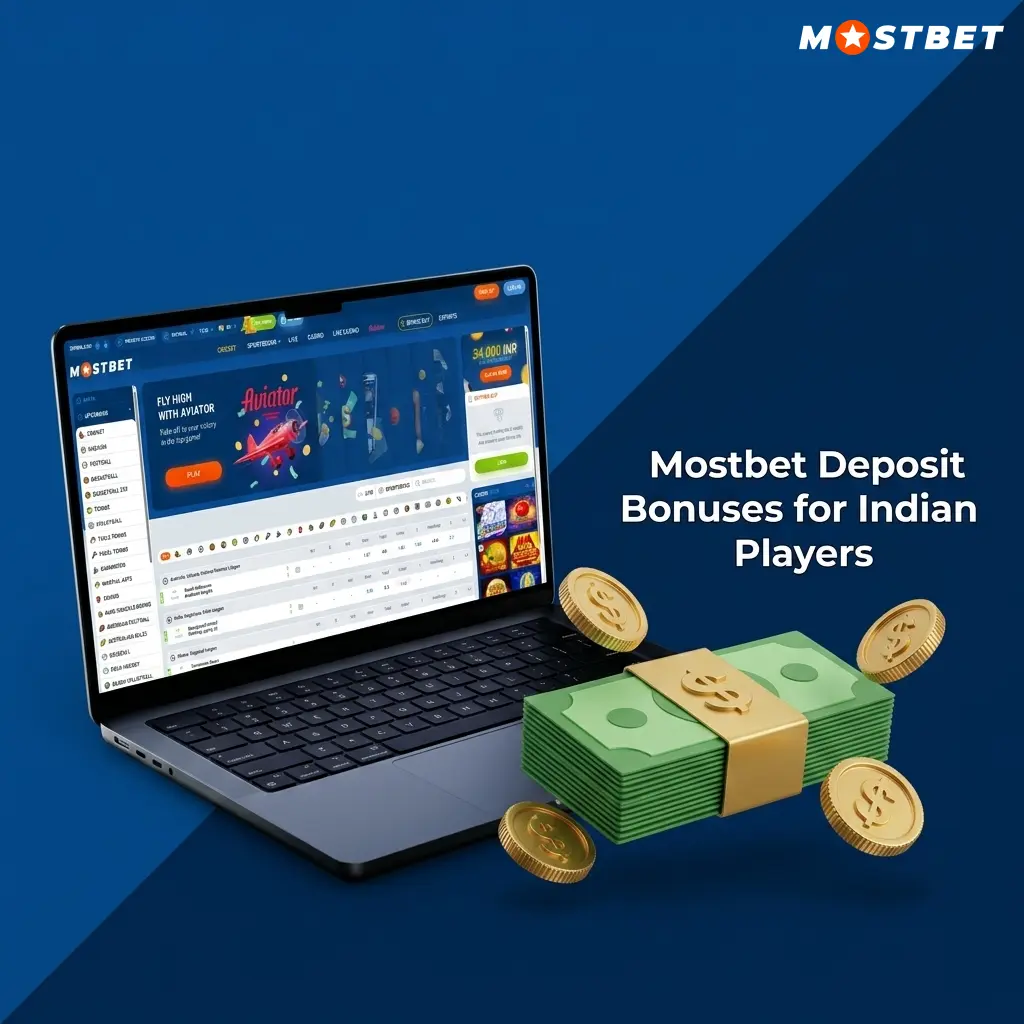 Mostbet deposit bonuses for Indian players showing 125% welcome match up to INR 25,000 on first deposit