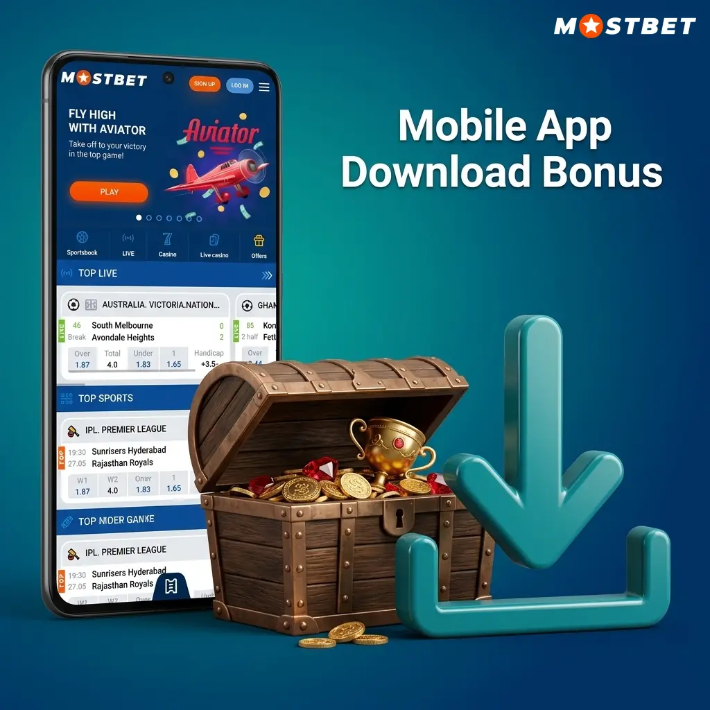 Mostbet mobile app download bonus for Android and iOS with free bets and exclusive promotional offers