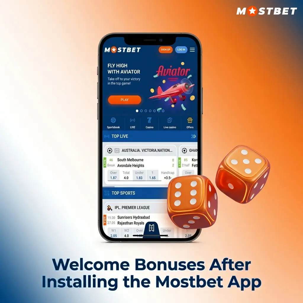Mostbet app welcome bonus 125% up to 34,000 INR plus 250 free spins for casino and sports new users